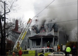 Working house fire, photo by Crafton VFD